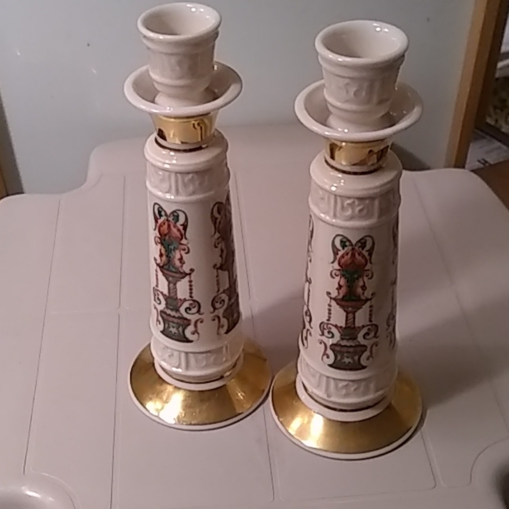 Lenox candlesticks  LIDO pattern from the 70s